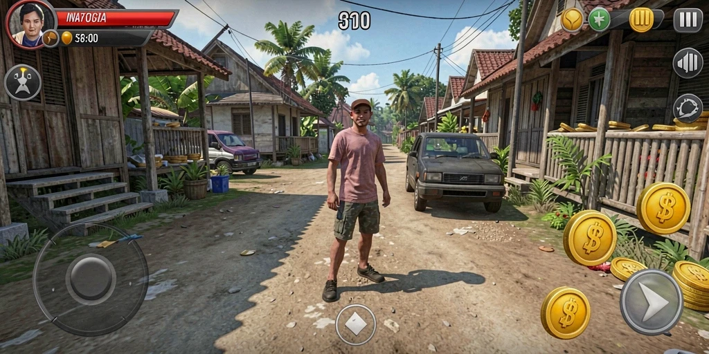 Sistem reward yang memotivasi pengguna untuk bermain lebih lama.